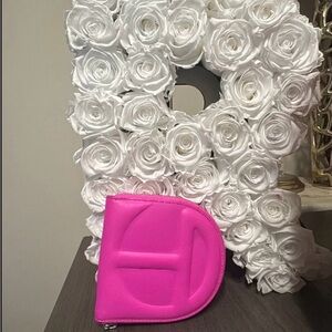 Telfar Hot Pink zippy wallet